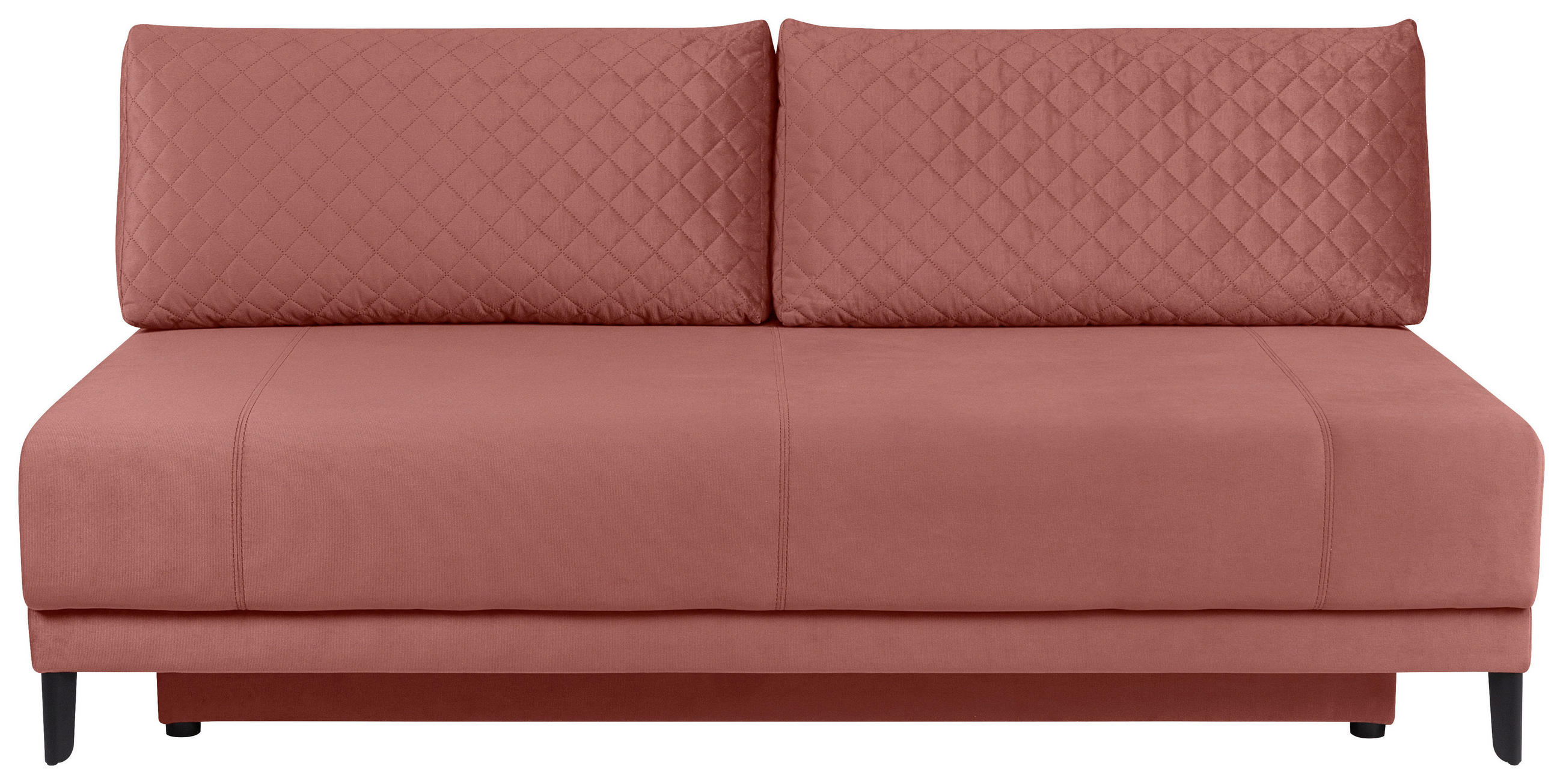 SCHLAFSOFA Velours Altrosa  - Silberfarben/Altrosa, KONVENTIONELL, Textil/Metall (198/91/106cm) - MID.YOU