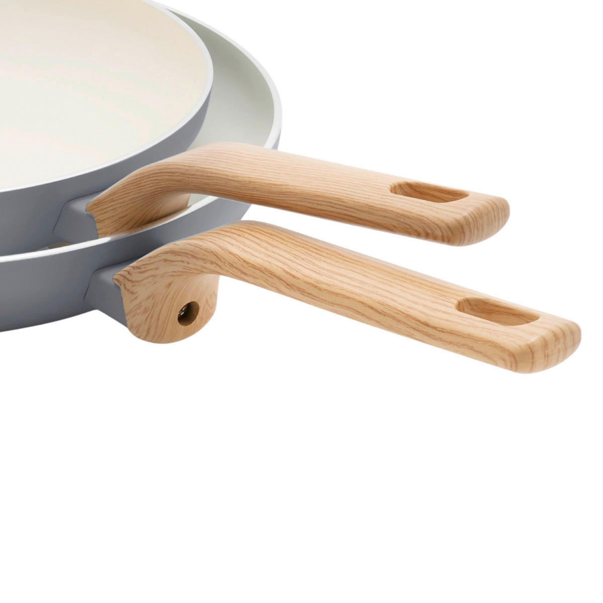 KOCHTOPFSET Essence 5-teilig  - Dunkelgrau/Tannenholzfarben, Basics, Glas/Kunststoff - GreenPan