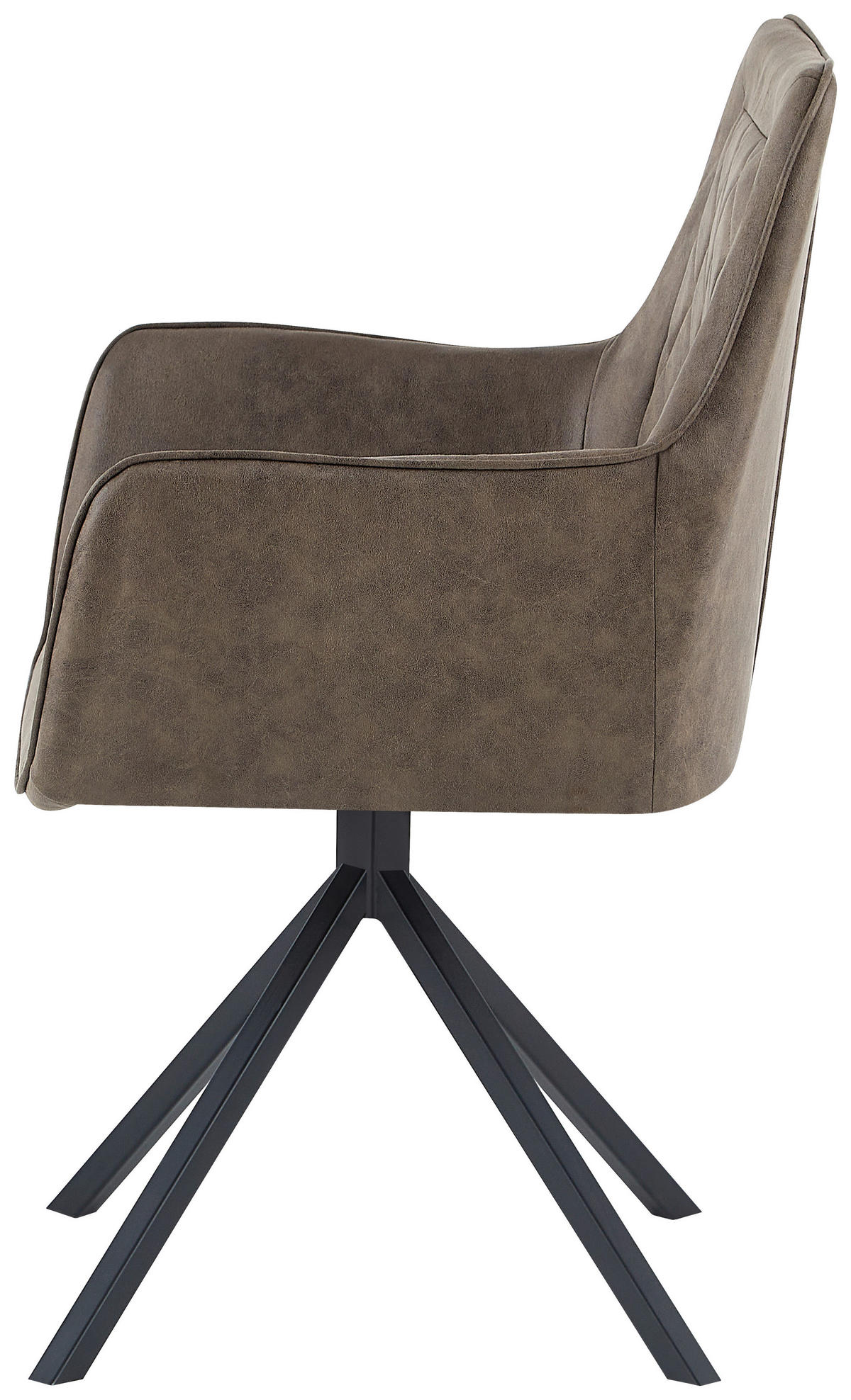 ARMLEHNSTUHL  in Eisen  - Braun, Design, Kunststoff/Metall (62/89/59.5cm) - Kayoom
