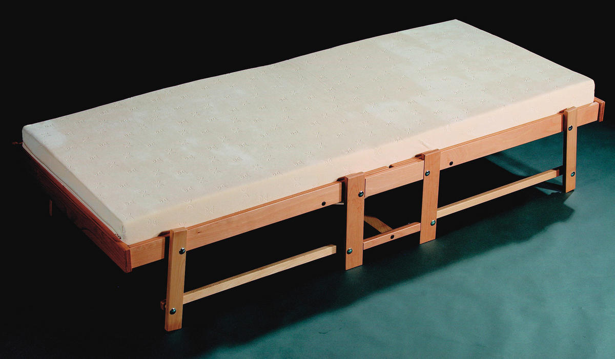 KLAPPBETT 80/190 cm,  in  - Buchefarben, Basics, Holz/Textil (80/190cm) - Livetastic