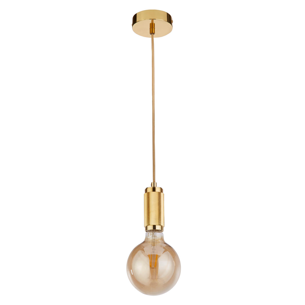 PENDELLEUCHTE Vibrant 10/300 cm   - Goldfarben, KONVENTIONELL, Metall (10/300cm) - Searchlight