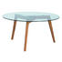 COUCHTISCH in Holz, Glas 90/90/45 cm - Klar/Eichefarben, Design, Glas/Holz (90/90/45cm) - Carryhome COUCHTISCH in Holz, Glas 90/90/45 cm - Klar/Eichefarben, Design, Glas/Holz (90/90/45cm) - Carryhome