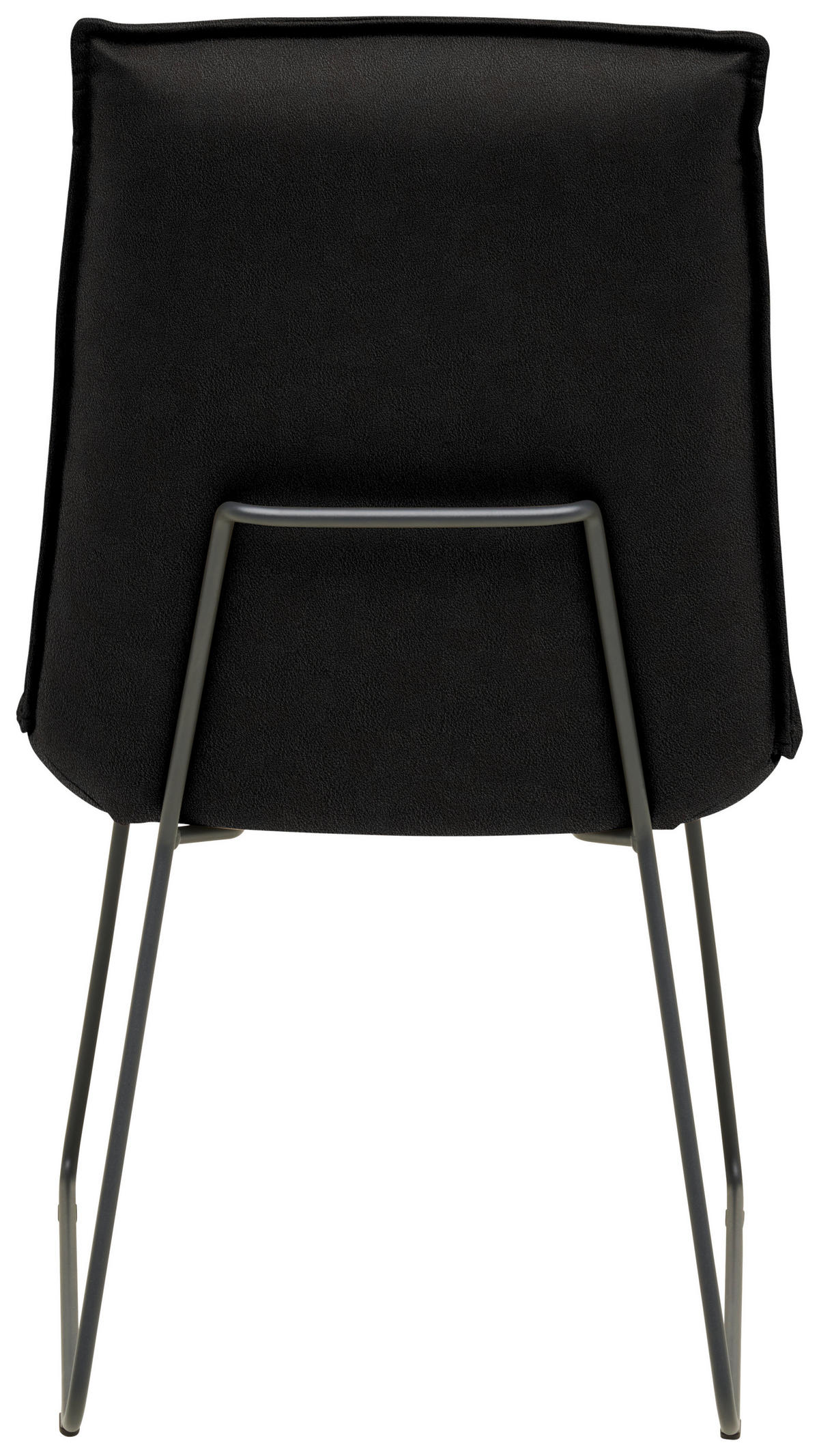 STUHL  Lederauswahl, Stoffauswahl, abwischbar  Echtleder  - Schwarzbraun/Graphitfarben, Design, Leder/Metall (52/85/66cm) - Cassando