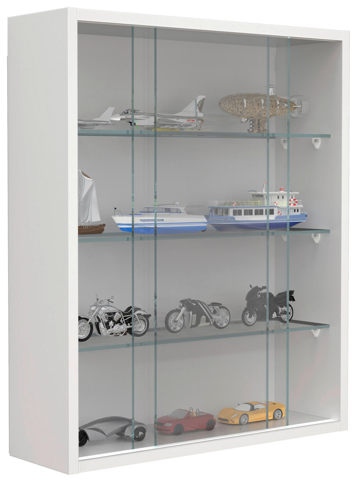 HÄNGEVITRINE in Weiss  - Weiss, Design, Glas/Holzwerkstoff (50/60/15cm) - MID.YOU