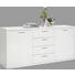 KOMODA - bijela/boje kroma, Design, drvni materijal/plastika (180/85,5/45cm) KOMODA - bijela/boje kroma, Design, drvni materijal/plastika (180/85,5/45cm)