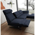 ECKSOFA  in Flachgewebe Dunkelblau  279-327/176-217 cm  - Schwarz/Dunkelblau, Design, Textil/Metall (279-327/176-217cm) - Dieter Knoll
