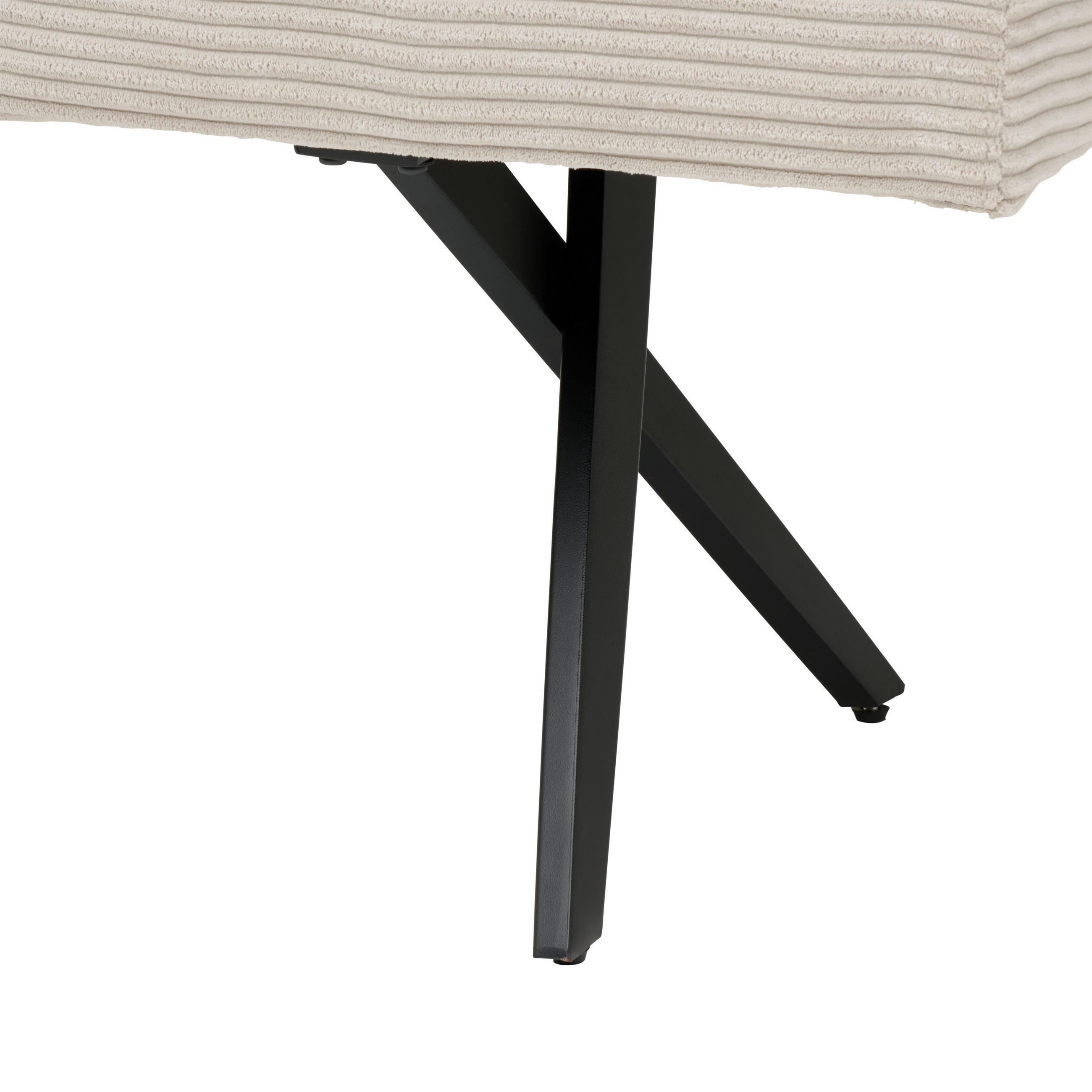 SITZBANK in Metall, Textil Beige  - Beige/Schwarz, KONVENTIONELL, Textil/Metall (140/49/47cm) - MID.YOU
