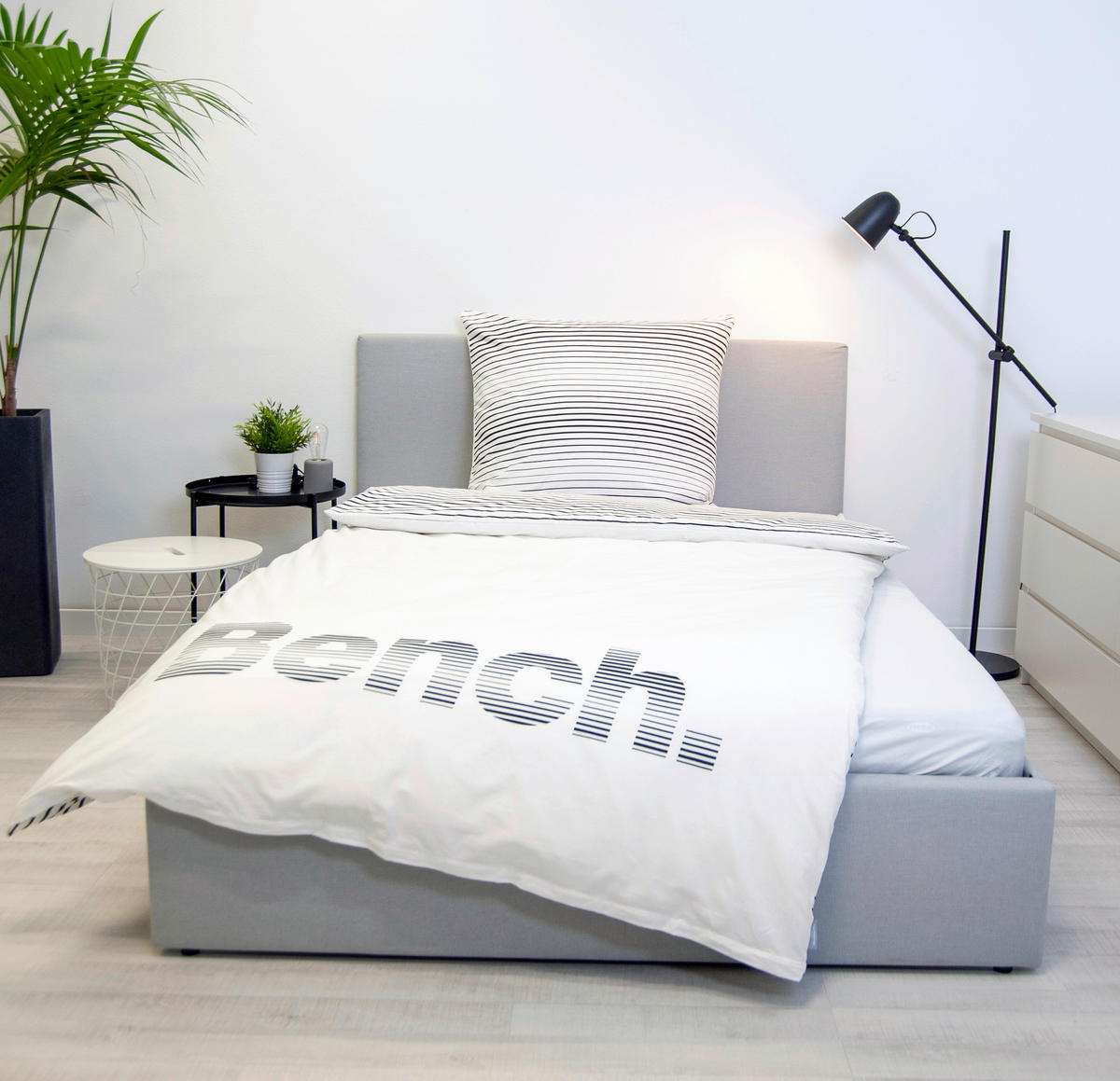WENDEBETTWÄSCHE 2-teilig 155/220 cm  - Schwarz/Weiß, Basics, Textil (155/220cm) - Bench