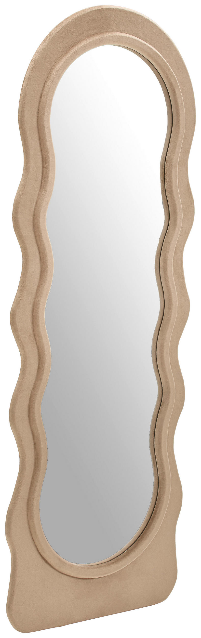 WANDSPIEGEL 59/160/4 cm    in oval  - Taupe, Design, Glas/Holzwerkstoff (59/160/4cm) - MID.YOU