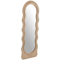 WANDSPIEGEL 59/160/4 cm    in oval  - Taupe, Design, Glas/Holzwerkstoff (59/160/4cm) - MID.YOU