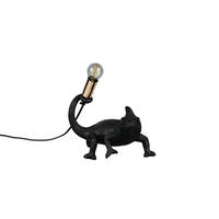 TISCHLEUCHTE 24,5/14/22 cm   - Goldfarben/Schwarz, Trend, Kunststoff/Metall (24,5/14/22cm)