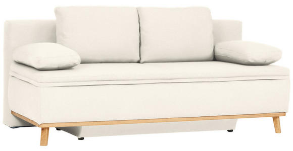 SCHLAFSOFA  in Webstoff Creme  - Creme/Naturfarben, KONVENTIONELL, Holz/Textil (203/95/96cm) - Venda