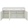 SIDEBOARD in 184/89/45 cm - Edelstahlfarben/Weiß, Design, Holzwerkstoff/Metall (184/89/45cm) - Xora