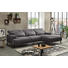 WOHNLANDSCHAFT in Textil Dunkelgrau - Dunkelgrau/Schwarz, MODERN, Textil/Metall (285/174cm) - Carryhome WOHNLANDSCHAFT in Textil Dunkelgrau - Dunkelgrau/Schwarz, MODERN, Textil/Metall (285/174cm) - Carryhome