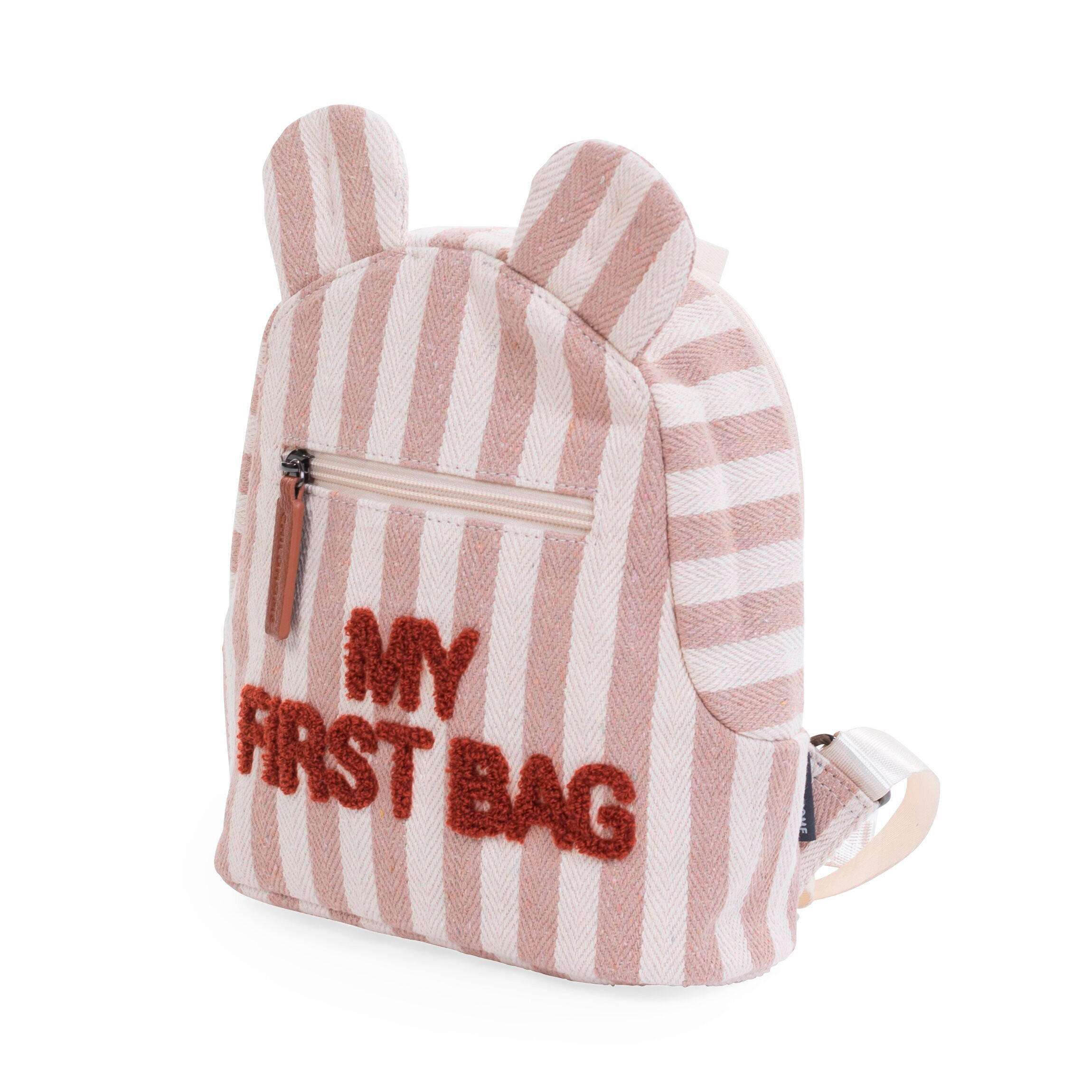 KINDERRUCKSACK  - Terracotta/Weiß, KONVENTIONELL, Textil (20/8/24cm) - Childhome
