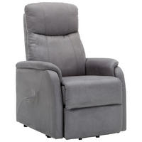 RELAXFÅTÖLJ i metall, plast, textil grå  - grå, Klassisk, metall/textil (73/110/94cm) - Hom`in