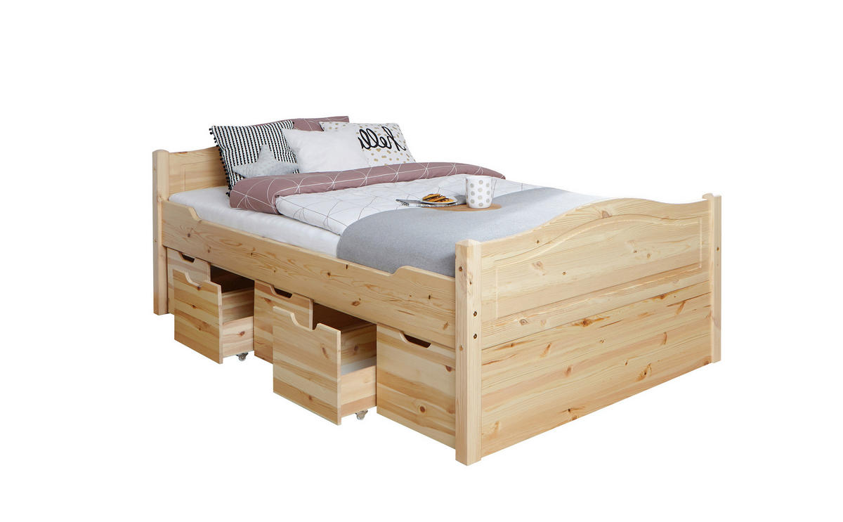 STAURAUMBETT 120/200 cm  Naturfarben   - Naturfarben, Modern, Holz (120/200cm) - MID.YOU