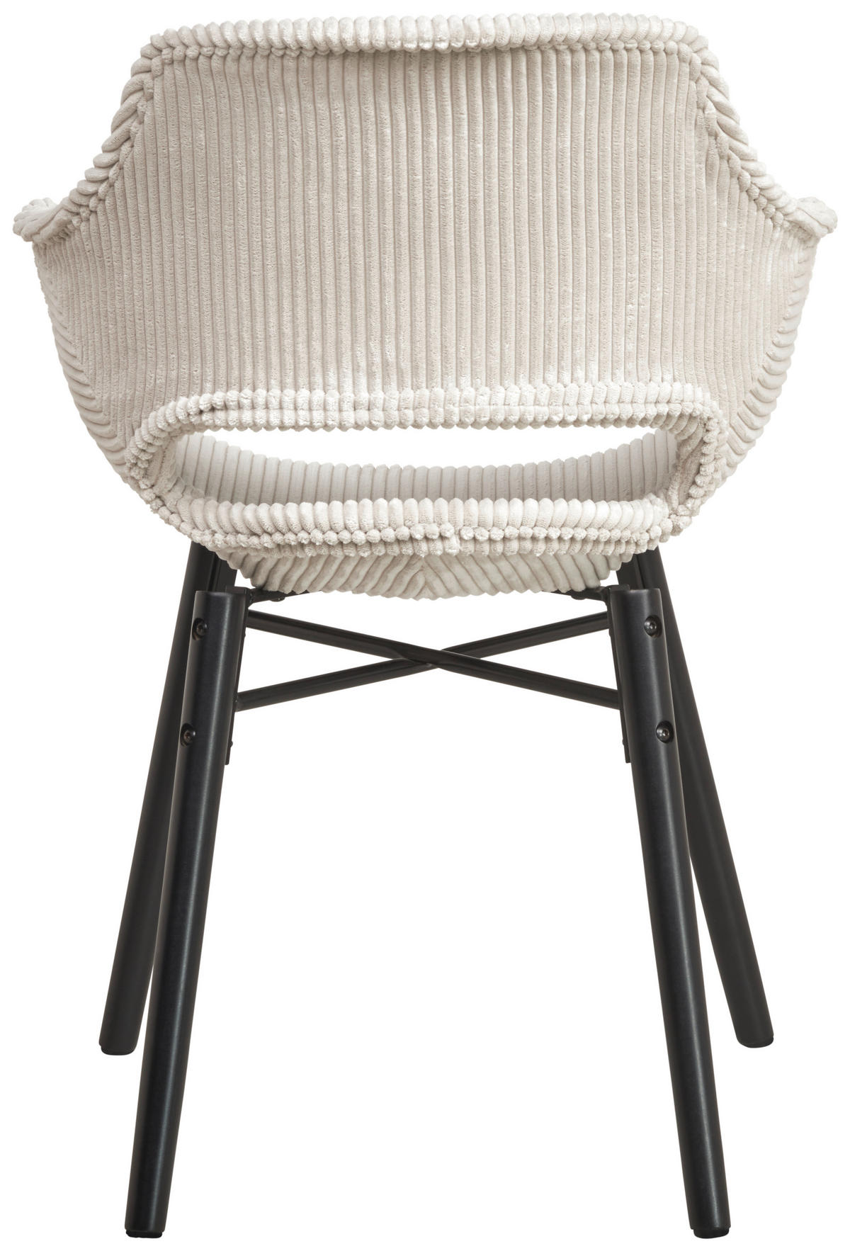 ARMLEHNSTUHL Cord matt  - Beige/Schwarz, Modern, Holz/Kunststoff (58/81/61cm) - MID.YOU