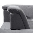 ECKSOFA in Webstoff Grau  - Schwarz/Grau, KONVENTIONELL, Holz/Textil (202/280cm) - Xora