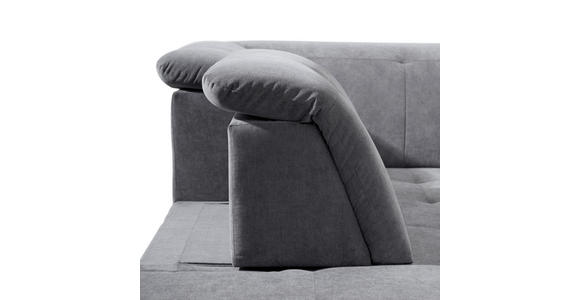 ECKSOFA in Webstoff Grau  - Schwarz/Grau, KONVENTIONELL, Holz/Textil (202/280cm) - Xora