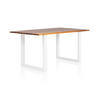 ESSTISCH Akazie vollmassiv rechteckig Naturfarben, Weiß  - Weiß/Naturfarben, MODERN, Holz/Metall (140/80/75cm) - Livetastic