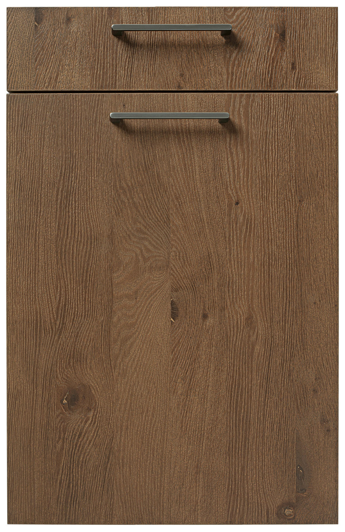 EINBAUKÜCHE RICARDA  - Eichefarben/Schwarz, Design, Holz/Holzwerkstoff - Novel