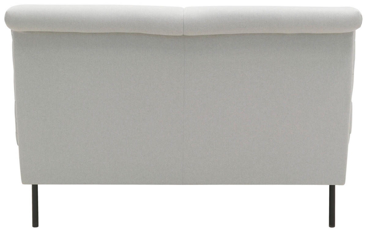 2-SITZER-SOFA in Silberfarben  - Silberfarben/Schwarz, Design, Textil/Metall (145/92/103cm) - LOOKS by W.Joop