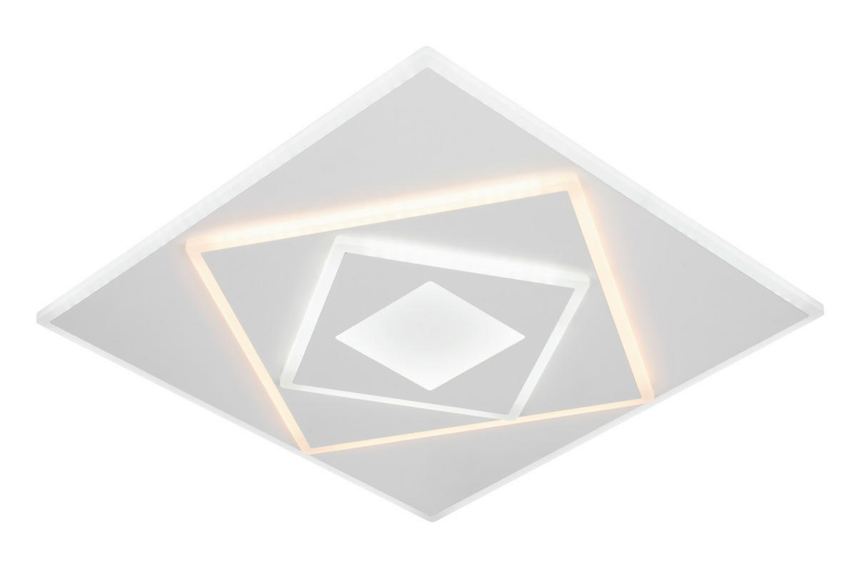 LED-DECKENLEUCHTE 47,7/47,7/6 cm   - Weiß, Basics, Kunststoff/Metall (47,7/47,7/6cm) - Novel