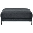 HOCKER Feincord Anthrazit  - Anthrazit/Schwarz, Design, Textil/Metall (120/43/90cm) - Dieter Knoll