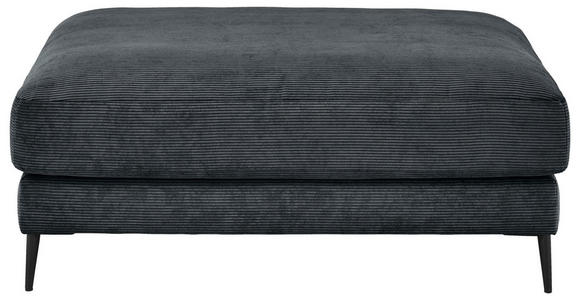 HOCKER Feincord Anthrazit  - Anthrazit/Schwarz, Design, Textil/Metall (120/43/90cm) - Dieter Knoll