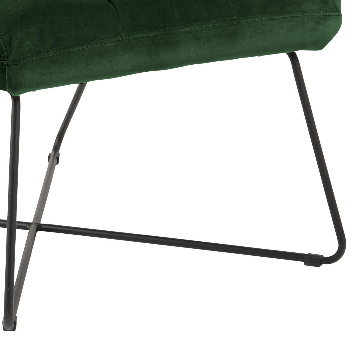 SESSEL Samt Schwarz, Dunkelgrün    - Dunkelgrün/Schwarz, MODERN, Textil/Metall (62/90/86cm)