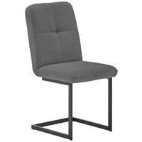 STUHL - Anthrazit/Schwarz, Design, Textil/Metall (45/92,5/62cm) - Novel