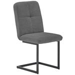 STUHL  Stoffauswahl Webstoff  - Anthrazit/Schwarz, Design, Textil/Metall (45/92,5/62cm) - Novel