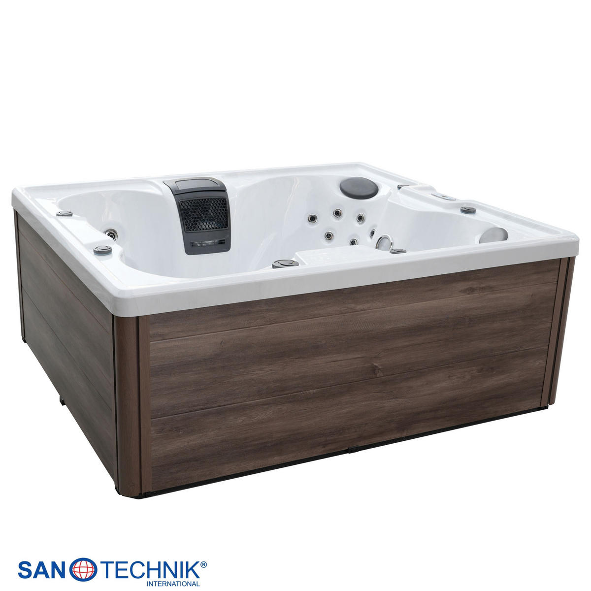 WHIRLPOOL Caorle  - Grauweiß, KONVENTIONELL, Kunststoff (210/180/82cm) - Sanotechnik