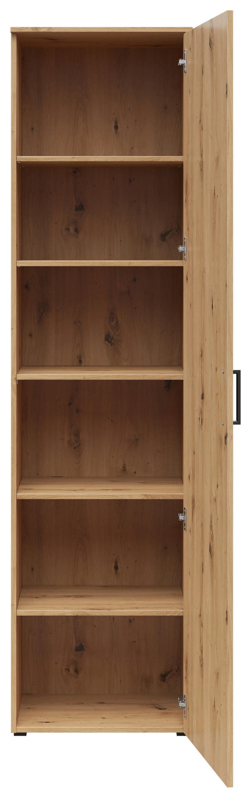 VÍCEÚČELOVÁ SKŘÍŇ, dub artisan, 50/195/40 cm - černá/antracitová, Moderní, kompozitní dřevo/plast (50/195/40cm) - Carryhome