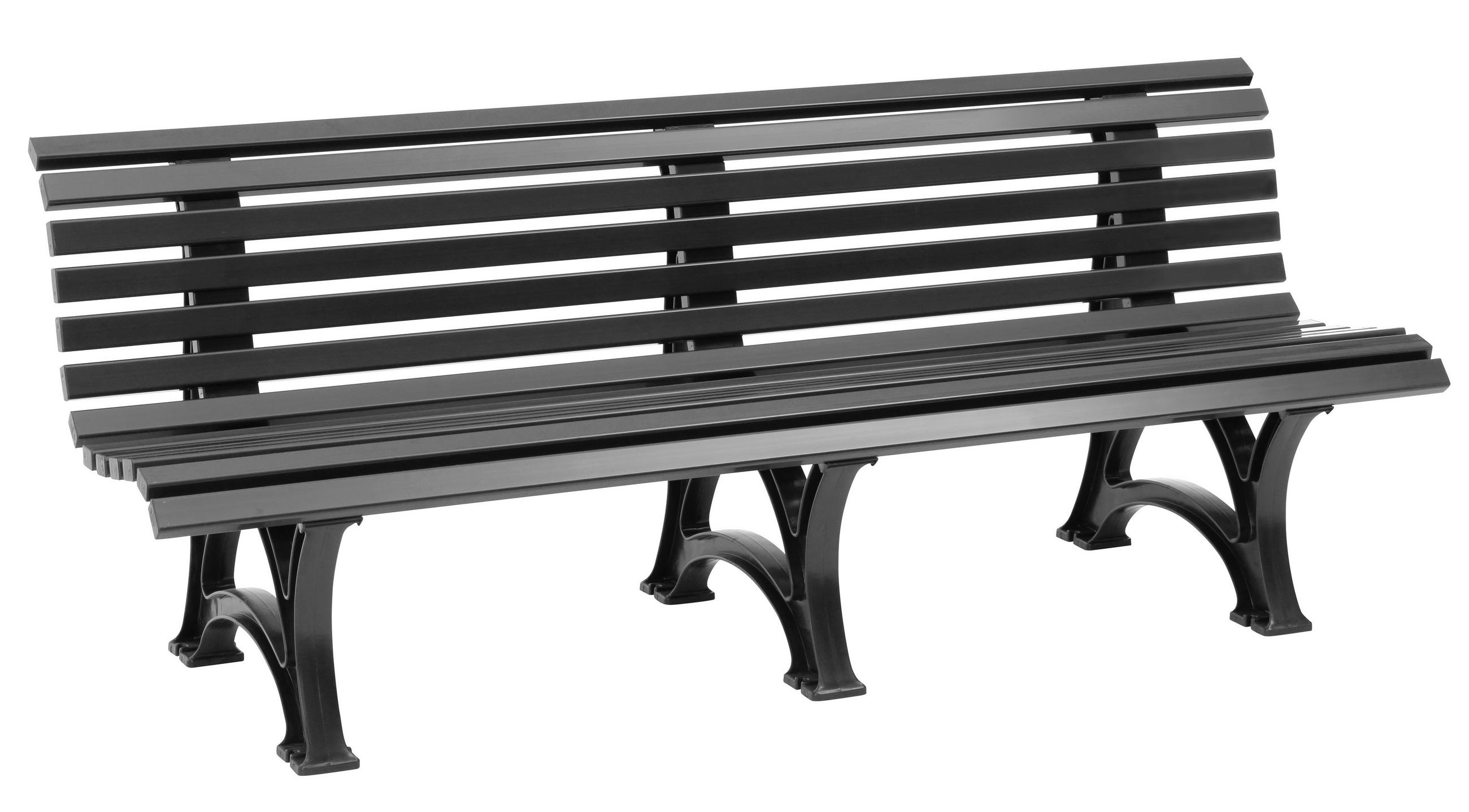 GARTENBANK 200/80/64 cm   - Graphitfarben, Basics, Kunststoff (200/80/64cm) - Modante