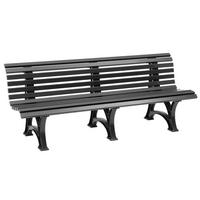 GARTENBANK 200/80/64 cm   - Graphitfarben, Basics, Kunststoff (200/80/64cm) - Modante
