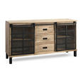 SIDEBOARD 175/90/42 cm  - Graubraun/Schwarz, LIFESTYLE, Glas/Holz (175/90/42cm) - Landscape