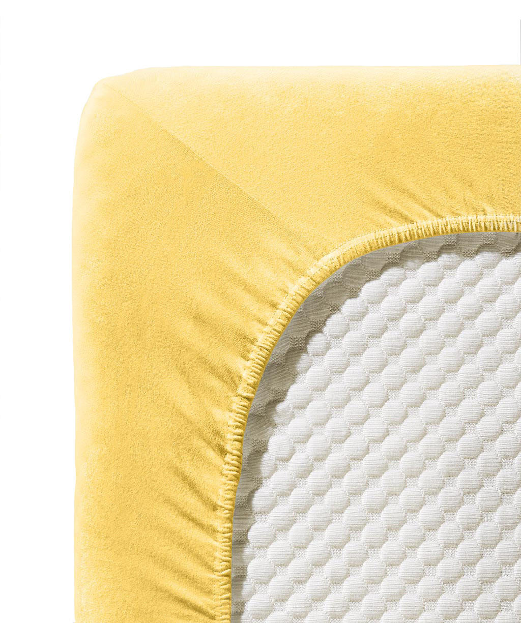 SPANNBETTTUCH Jenny C Single-Jersey - Gelb, Basics, Textil (100/200cm) - Fleuresse