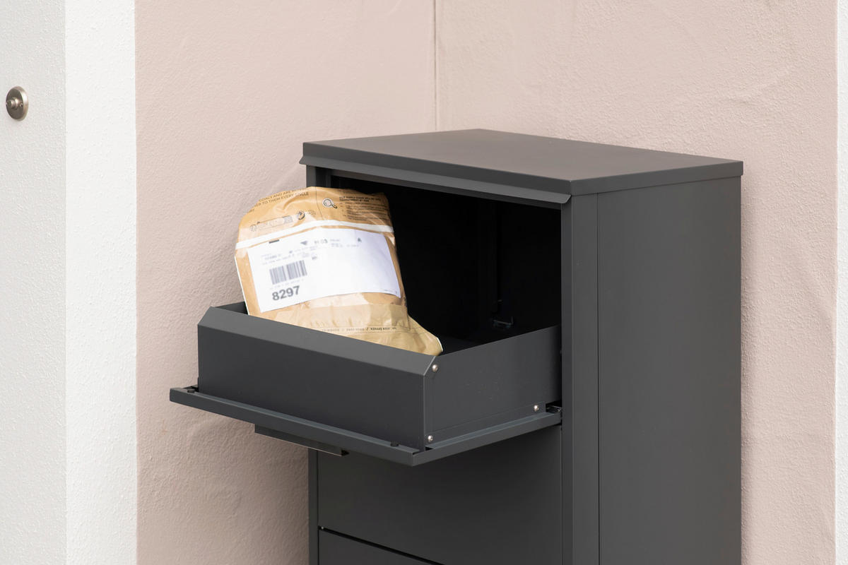 PAKETBOX  - Anthrazit, KONVENTIONELL, Metall (39/50/114cm)