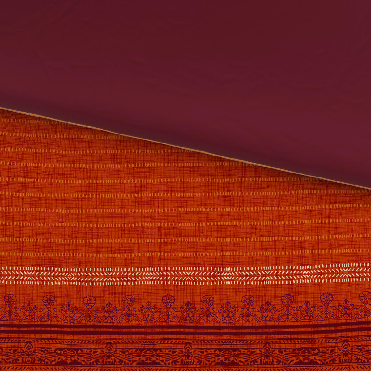 OBOUSTRANNÉ POVLEČENÍ, satén, oranžová, 140/200 cm - oranžová, textil (140/200cm) - Novel