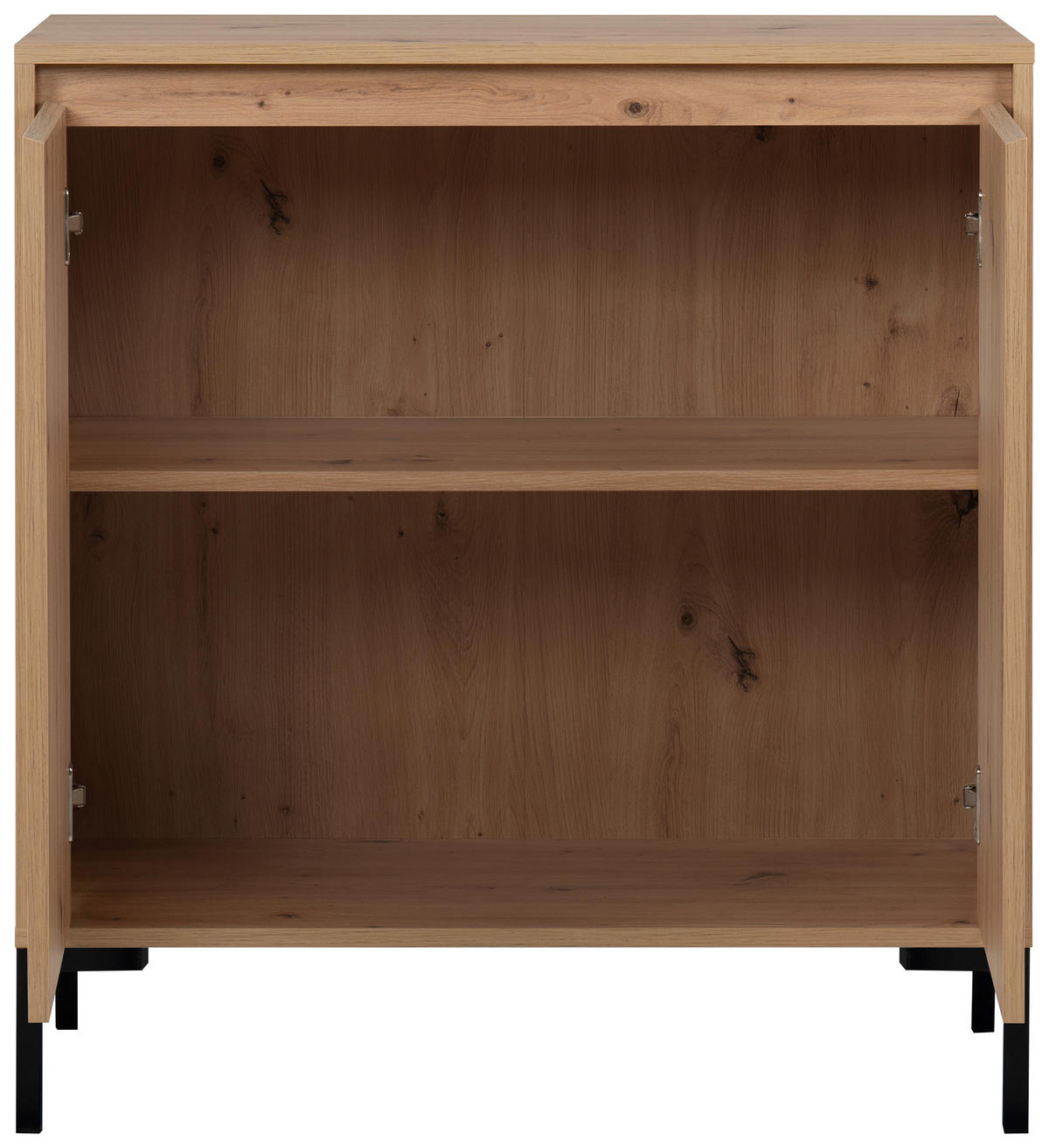 KOMMODE  in 81/87/40 cm  - Schwarz/Eiche Artisan, Design, Holzwerkstoff/Metall (81/87/40cm) - MID.YOU