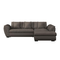ECKSOFA in Webstoff Braun  - Braun, Design, Kunststoff/Textil (278/187cm) - Livetastic