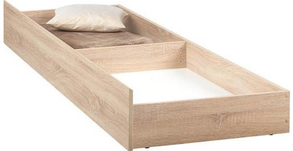 BETTKASTEN Sonoma Eiche - Sonoma Eiche, KONVENTIONELL, Holzwerkstoff/Kunststoff (199/23/64cm) - Carryhome