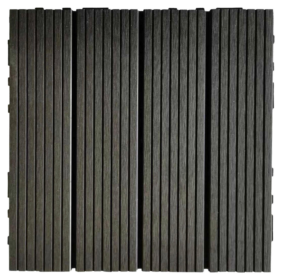 TERRASSENFLIESE WPC MAURICE 30X30CM 11-TLG.  - Anthrazit, KONVENTIONELL, Holzwerkstoff (30/30/2.4cm)