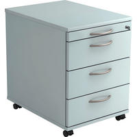 ROLLCONTAINER Grau  - Alufarben/Grau, KONVENTIONELL, Holzwerkstoff/Kunststoff (42,8/59/56cm) - Venda