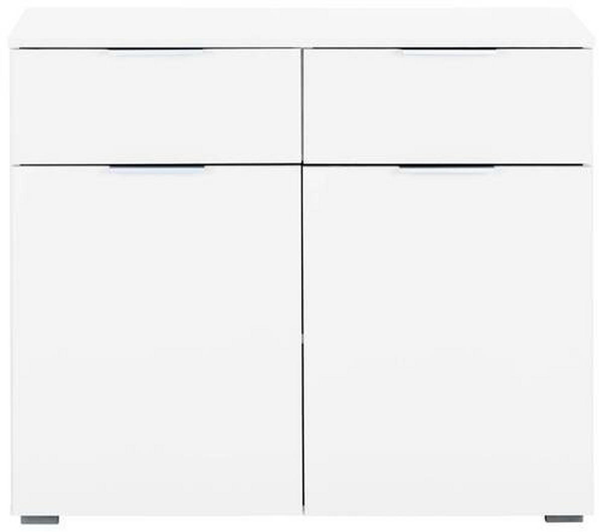 KOMÓD 93/81/42 cm  - alumínium színű/fehér, Modern, faalapú anyag (93/81/42cm) - Rauch Möbel