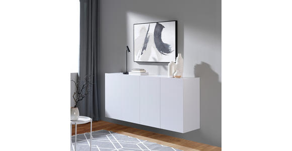 HÄNGESIDEBOARD Weiß  - Weiß, MODERN, Holzwerkstoff (180/80/42cm) - Hom`in