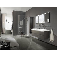 HOCHSCHRANK 30/160/32 cm  - Grau, KONVENTIONELL, Glas/Holzwerkstoff (30/160/32cm) - b-collection