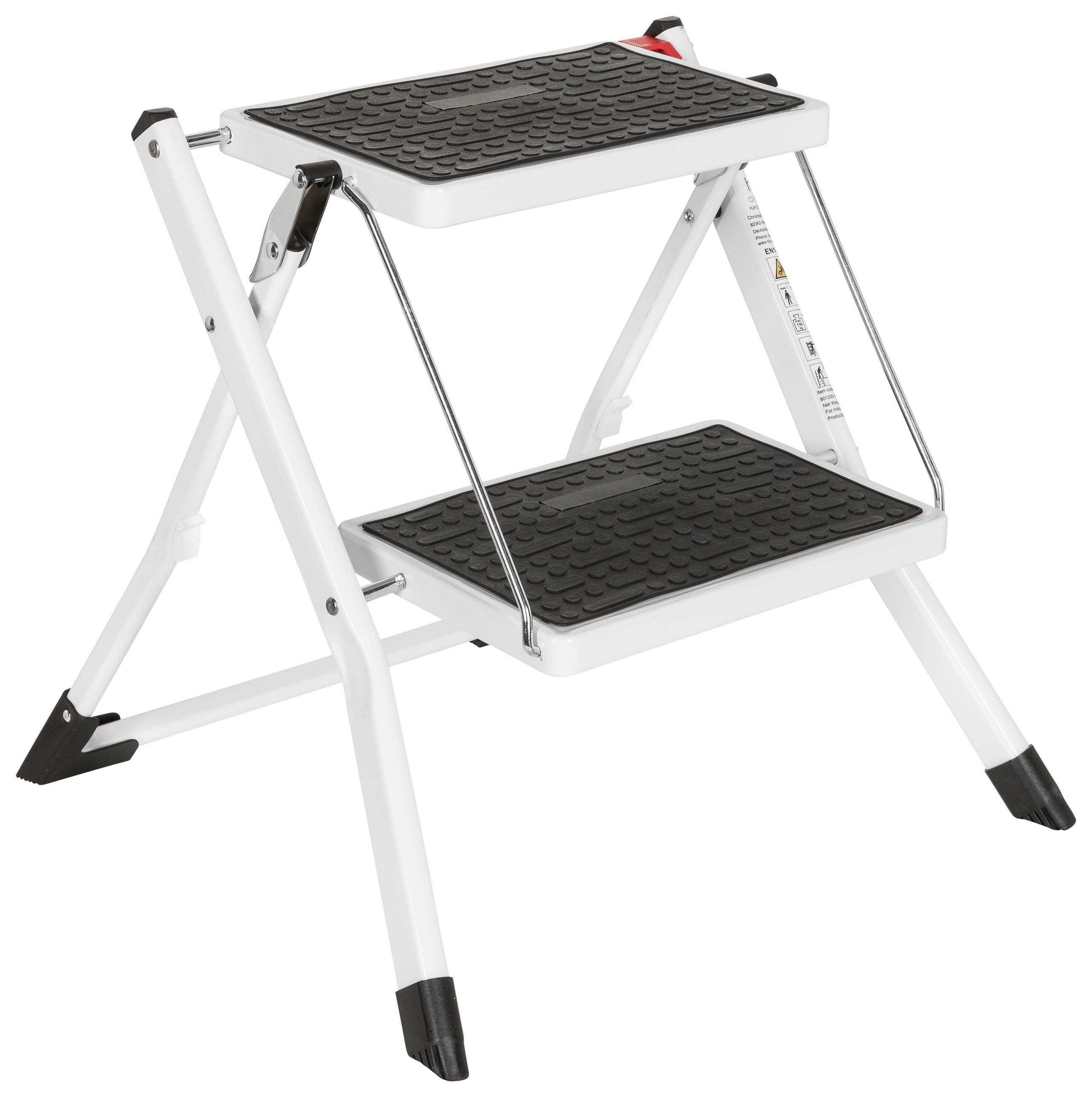 TRAPPSTEGE - vit/svart, Basics, metall (49,5/44/48cm) - MID.YOU